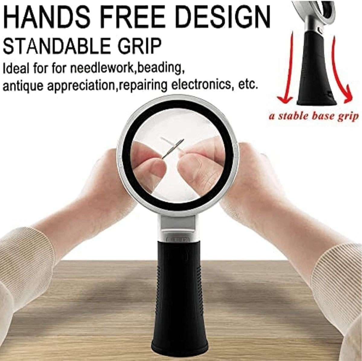 Magnifier Hanfd MagniPros 10X Handheld LED Magnifier — Magnifiers NZ