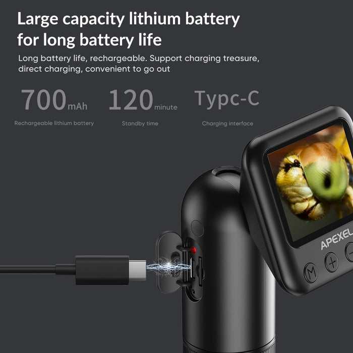 APEXEL High Resolution 20-100X Digital Microscope Lens Set