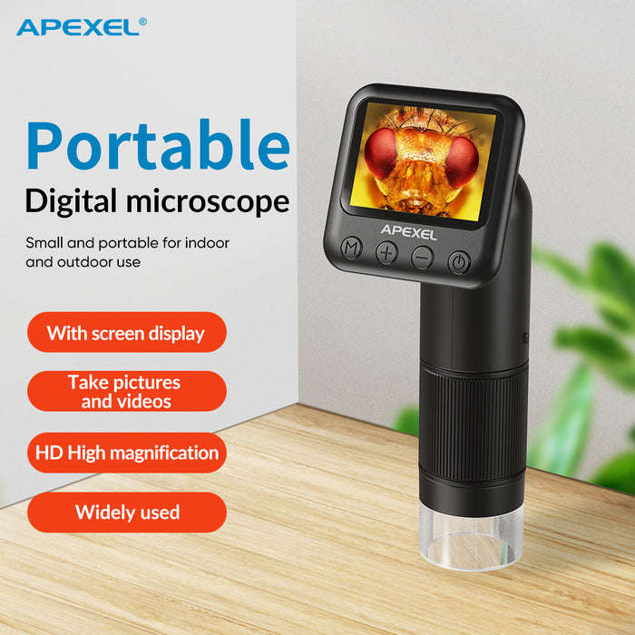 APEXEL High Resolution 20-100X Digital Microscope Lens Set