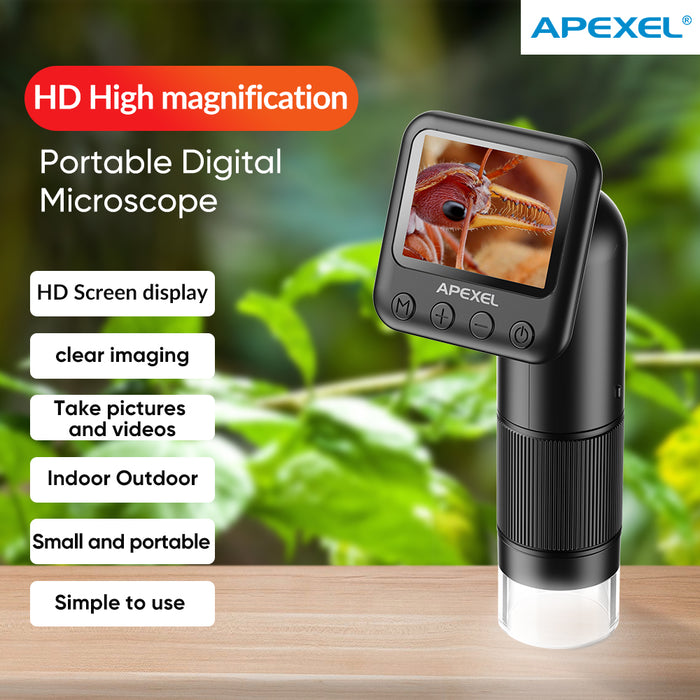 APEXEL High Resolution 20-100X Digital Microscope Lens Set