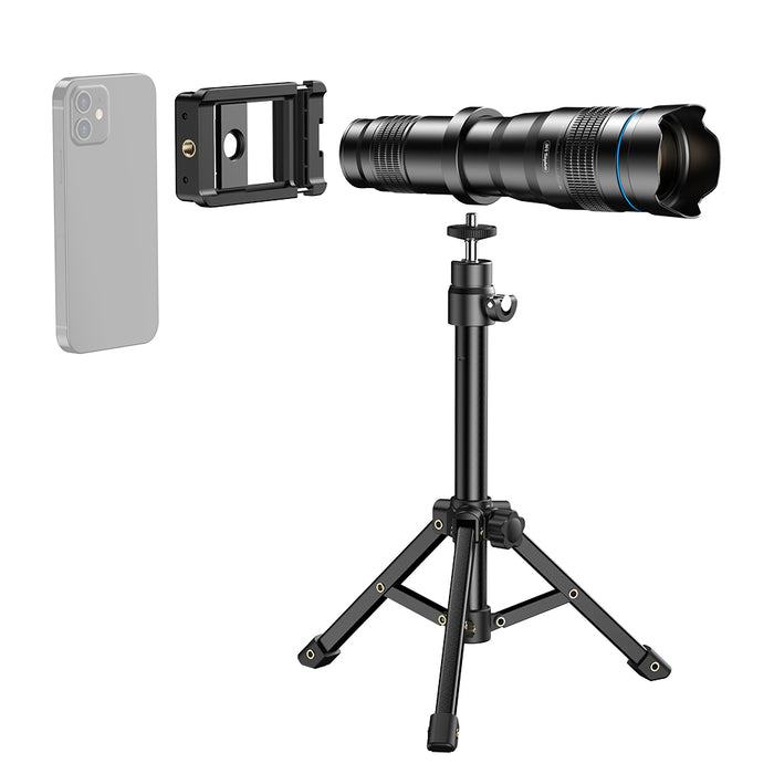 APEXEL Metal Telescope Lens 36X Tripod Set