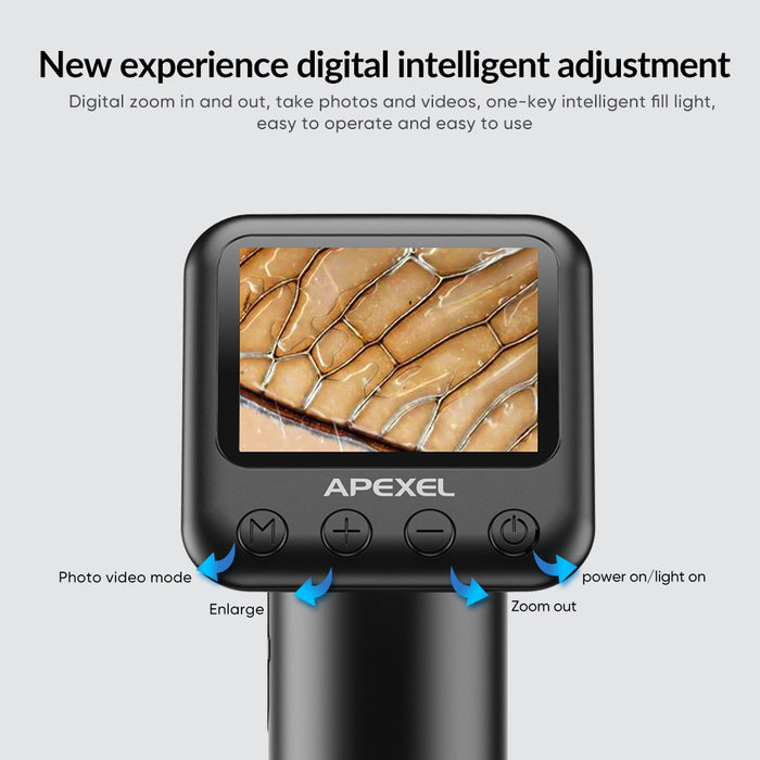APEXEL High Resolution 20-100X Digital Microscope Lens Set