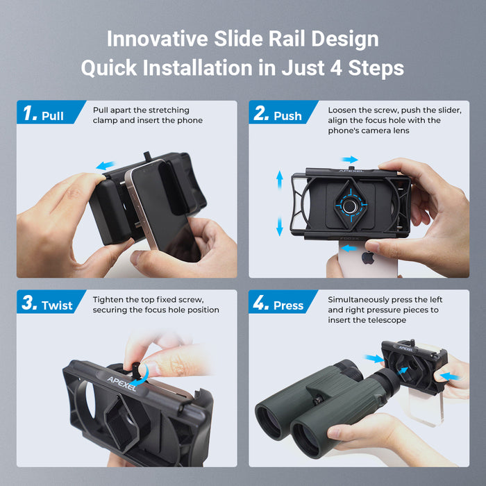 APEXEL Universal Phone Clip