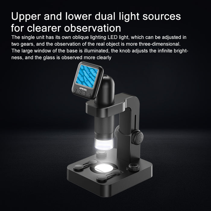APEXEL High Resolution 20-100X Digital Microscope Lens Set