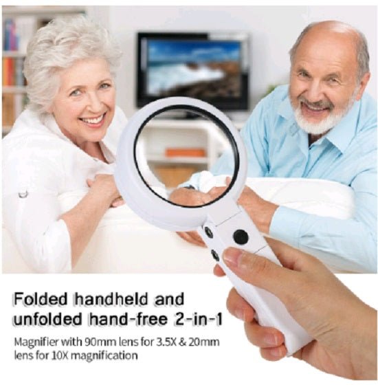 3.5X Hand Magnifier with Stand - Magnifiers NZ