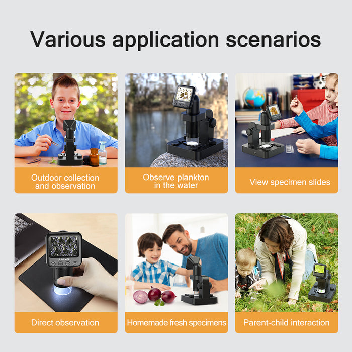 APEXEL High Resolution 20-100X Digital Microscope Lens Set