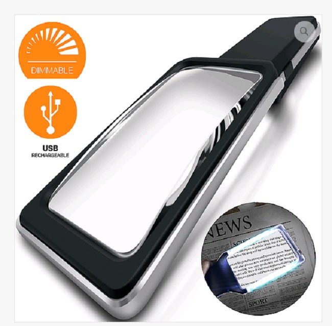 Handheld Magifiers MagniPros 4X USB Rechargeable Magnifier — Magnifiers NZ
