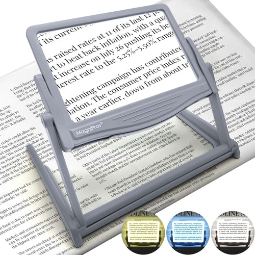 MagniPros 5X LED Page Magnifier with Stand