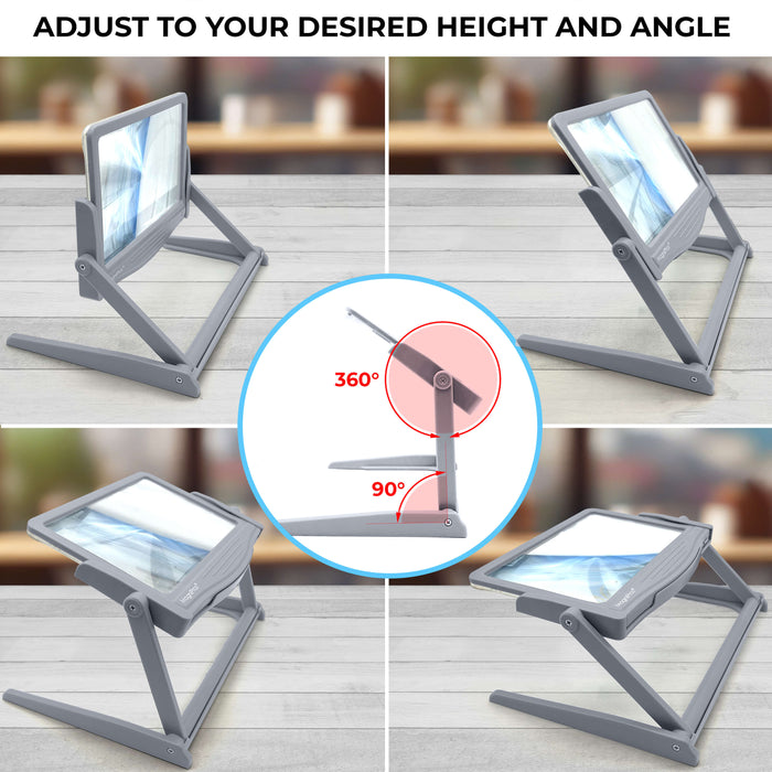 5X Magnipros Rechargeable LED Page Magnifier with Stand