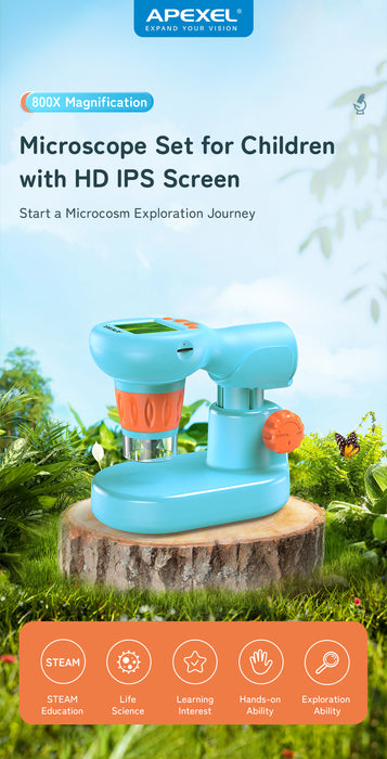 Apexel Woodpecker-Inspired Kids' Microscope