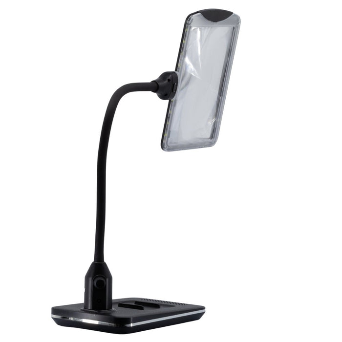 MagniPros Stand Magnifier with LED Lighting and Charging Port ...