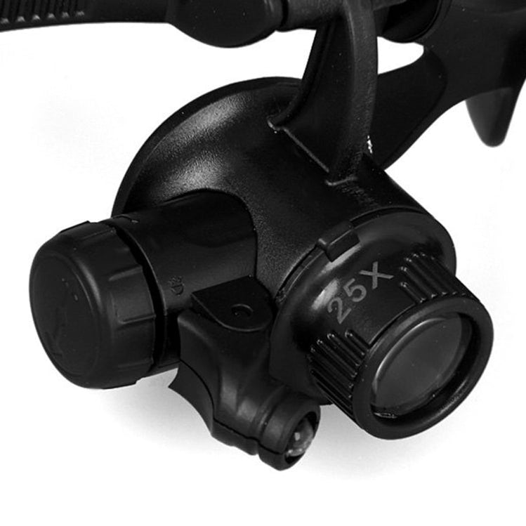 Multi-Lens Jeweller's Spectacles 10X-25X with LED — Magnifiers NZ